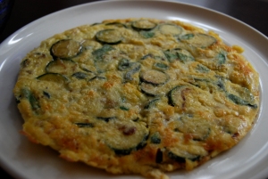 courgette and parmesan omelette